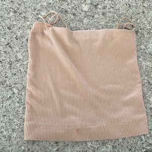 pink cropped tank top